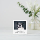 Hondentrainer of gedragsdeskundige vierkante visitekaartje (Staand voorkant)