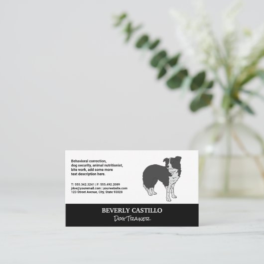 hondentrainer | oppas | Dierlijke hond icoon Visitekaartje (Staand voorkant)