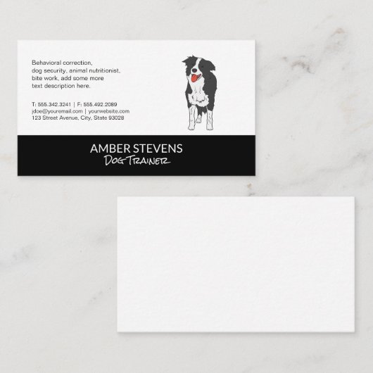 hondentrainer | oppas | Hondenpictogram Visitekaartje (Voorkant / Achterkant)