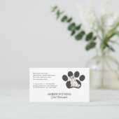 hondentrainer | oppas | Schattigee Doggie Sitting Visitekaartje (Staand voorkant)