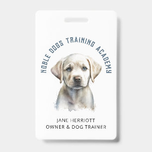 Hondentrainer Puppy Foto QR Code Badge