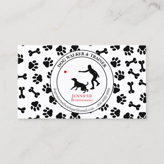 Hondentrainer Simple Paws Pet Visitekaartje (Voorkant)