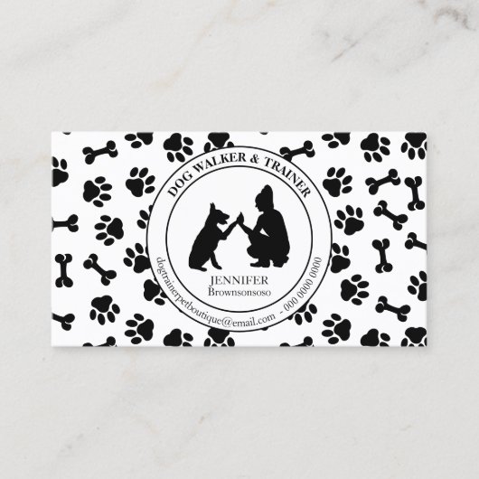 Hondentrainer Simple Paws Visitekaartje (Voorkant)