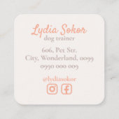 Hondentrainer Visitekaartje (Achterkant)