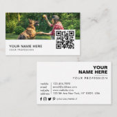 hondentrainer visitekaartjes QR Code (Voorkant / Achterkant)