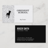 Hondentraining gehoorzame school visitekaartje (Voorkant / Achterkant)