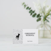 Hondentraining gehoorzame school visitekaartje (Staand voorkant)