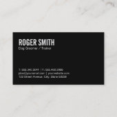 Hondentraining gehoorzame school visitekaartje (Achterkant)