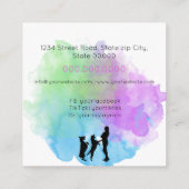 Hondentraining / Hondentrainer Vierkante Visitekaartje (Achterkant)