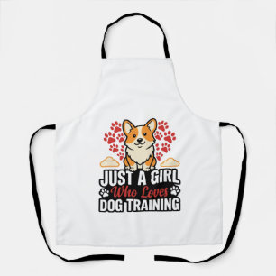 Hondentraining Meisje Corgi Vintage Vector T-shirt Schort