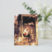 Hondentraining Vintage Fine Art Schilderen Briefkaart (Staand voorkant)