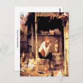 Hondentraining Vintage Fine Art Schilderen Briefkaart (Voorkant / Achterkant)