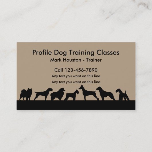 Hondentrainingen Visitekaartje (Voorkant)