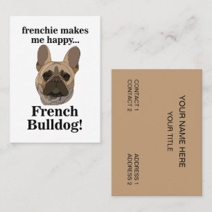 Hondentrimeur voor Franse Bulldog Gezicht Frenchie Visitekaartje