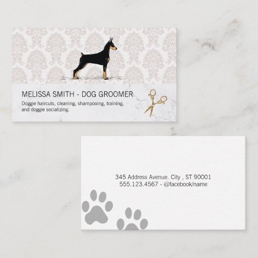 hondentrimmer | Dierenverzorging Visitekaartje (Voorkant / Achterkant)