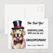 Hondentrimmer Golden Retriever labrador bruidegoms Briefkaart (Voorkant / Achterkant)