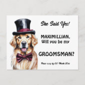 Hondentrimmer Golden Retriever labrador bruidegoms Briefkaart (Voorkant)