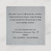 hondentrimmer | hondenwas vierkante visitekaartje (Achterkant)