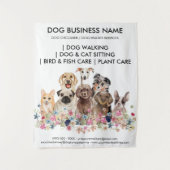 Hondentrimmer huisdier sitter Canine walker bedrij Wandkleed (Voorkant)