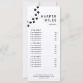 Hondentrimmer pootpad prijslijst of servicekaart kaart (Voorkant)