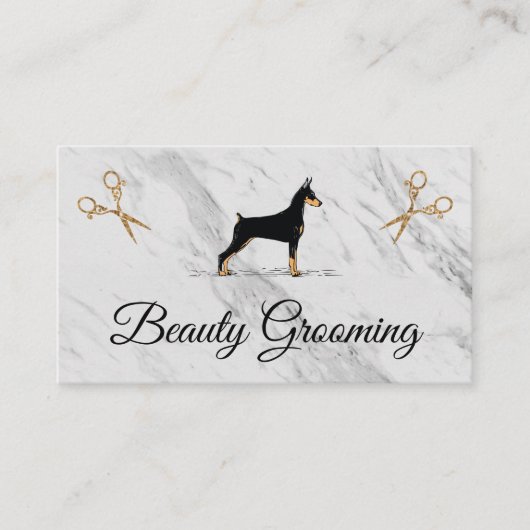 Hondentrimmer schaar visitekaartje (Voorkant)