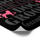 Hondentrimmer Schattige Funny Pet Grooming Tattoo  Poster (Hoek)