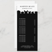 Hondentrimmer silhouet prijslijst of servicekaart kaart (Voorkant / Achterkant)