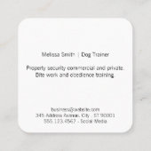 hondentrimmer | trainer | Hondenras Vierkante Visitekaartje (Achterkant)