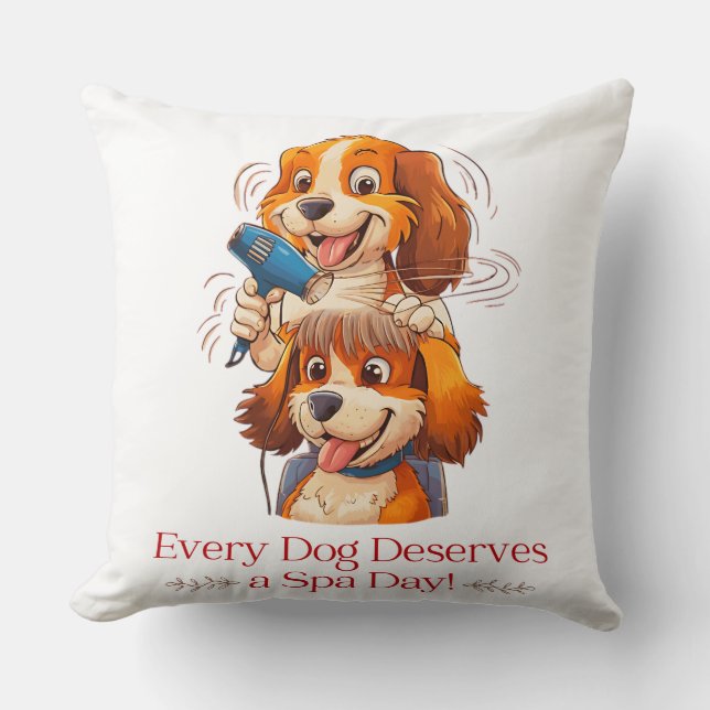 Hondentrimmer voor een hondenkapper Groomer Kussen (Voorkant)