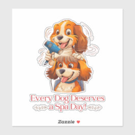 Hondentrimmer voor een hondenkapper Groomer Sticker
