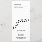 Hondentrimmer vuile poten stappen prijslijst menu (Achterkant)