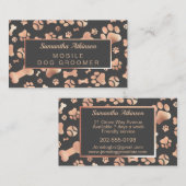 Hondentrimmer Walker Roos Gold Paw Print Visitekaartje (Voorkant / Achterkant)