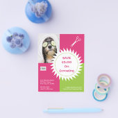 Hondentrimmingscoupon flyer (Enkel)