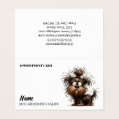 Hondentrimsalon Afspraak Visitekaartje (Buitenkant ongevouwen)