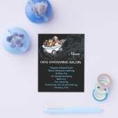 Hondentrimsalon gepersonaliseerde flyer (Enkel)
