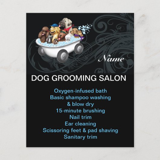 Hondentrimsalon gepersonaliseerde flyer (Voorkant)
