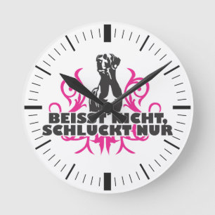 Hondenuhr met minutenstreep ronde klok