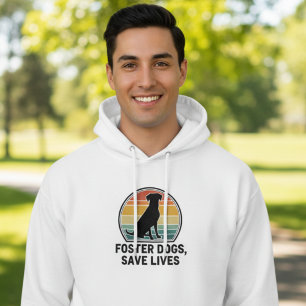Hondenuit Huis Redt Levens Retro Dierenreddingscad Hoodie