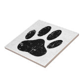 Hondenuitdrukking Pootafdruk Hond Tegeltje (Zijkant)