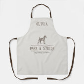 Hondenuitlaatbedrijf merk apron met QR-code Schort (Voorkant)