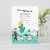 Hondenuitlaatfeestje Kaart (Staand voorkant)