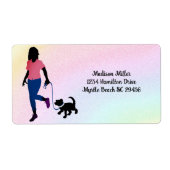 Hondenuitlaatservice/ Dierenoppas Verzending Etiket (Voorkant)