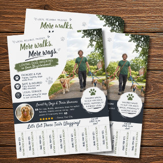 Hondenuitlaatservice Flyers voor huisdierenoppas 