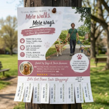 Hondenuitlaatservice Flyers voor huisdierenoppas