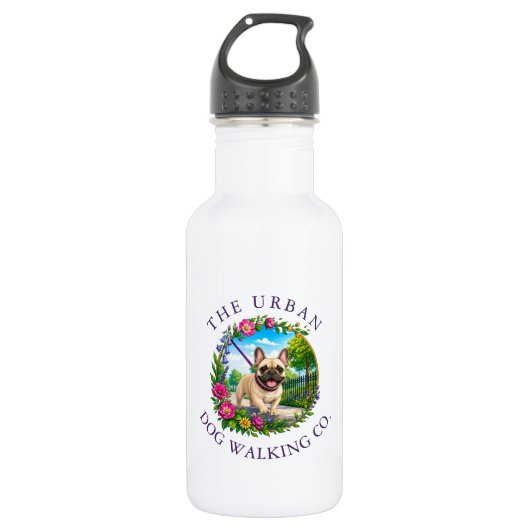 Hondenuitlater 532ml waterfles - Franse Bulldog (Voorkant)