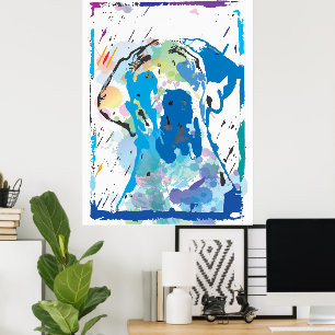 Hondenuitlater Esra Modern Poster