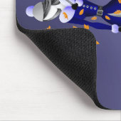 Hondenuitlater Herfstbladeren Blauw Muismat (Hoek)