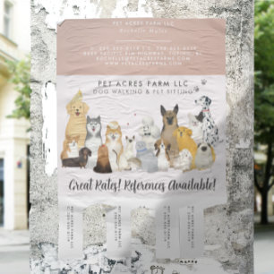 Hondenuitlater Huisdierzorg Watercolor Zakelijkhed Flyer