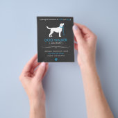 Hondenuitlater Loopbedrijf Flyer Sjabloon Klein (Hand)