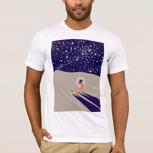 Hondenuitlater op de Maan T-shirt (Voorkant)